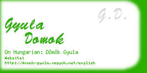 gyula domok business card